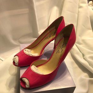 Marc Fisher Joey Hot Pink Patent Leather Pumps 9.5